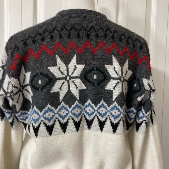 Vintage Lady Puritan Snowflake Cardigan Sweater Womens Size S/M Button Front - Picture 12 of 15